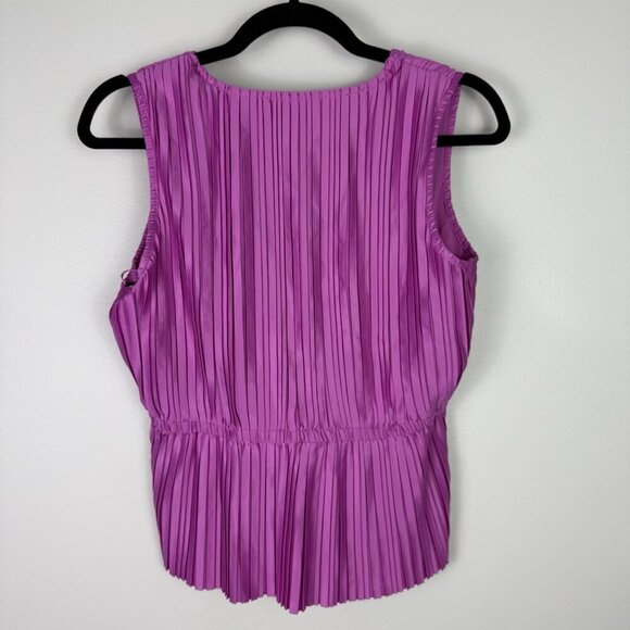 Japna Blouse Medium Tank Satin Wrap Cami Cord Peplum Career Office Twee Feminine - Picture 7 of 7